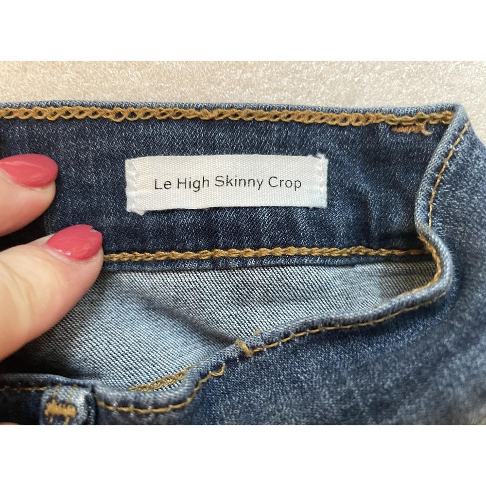 Frame Le High Skinny‎  Crop Jeans Women 26 Blue Stretch Denim Ankle Mid Rise - Picture 5 of 11